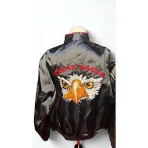 VTG 80s Satin Bomber Jacket Men Sz XL Wayne Newton Tour Special Jacket